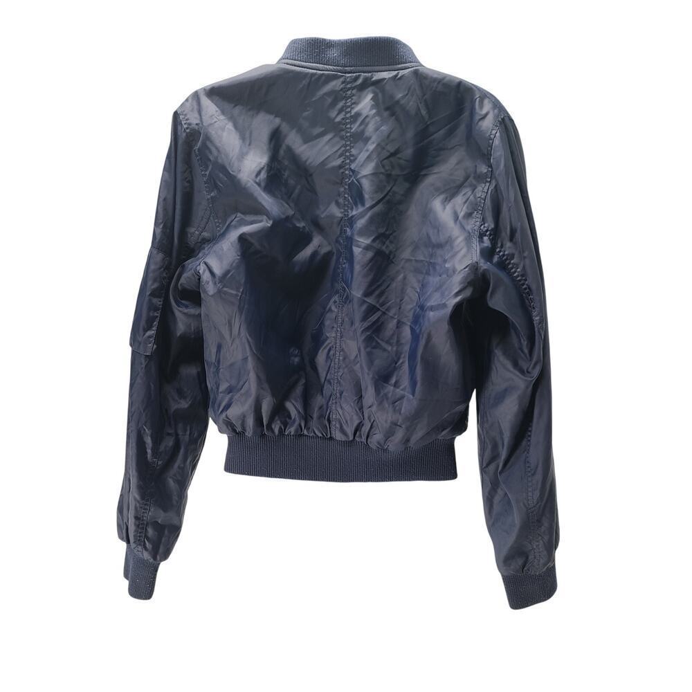 ACTIVE USA women's navy blue bomber jacket Size medium military - Picture 3 of 9